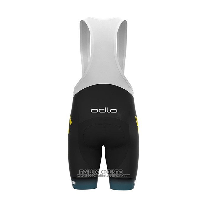 2022 Maillot Cyclisme Scott Sram Noir Bleu Manches Courtes et Cuissard